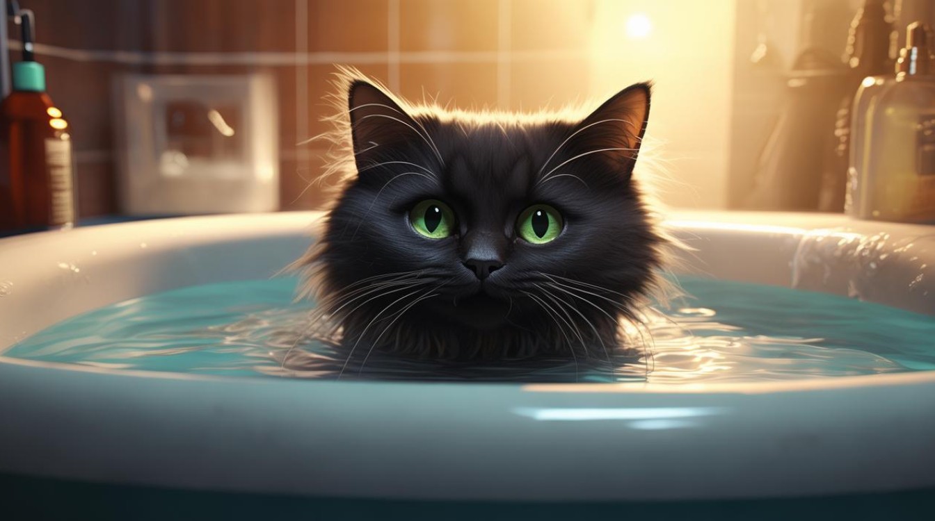 洗澡猫咪为什