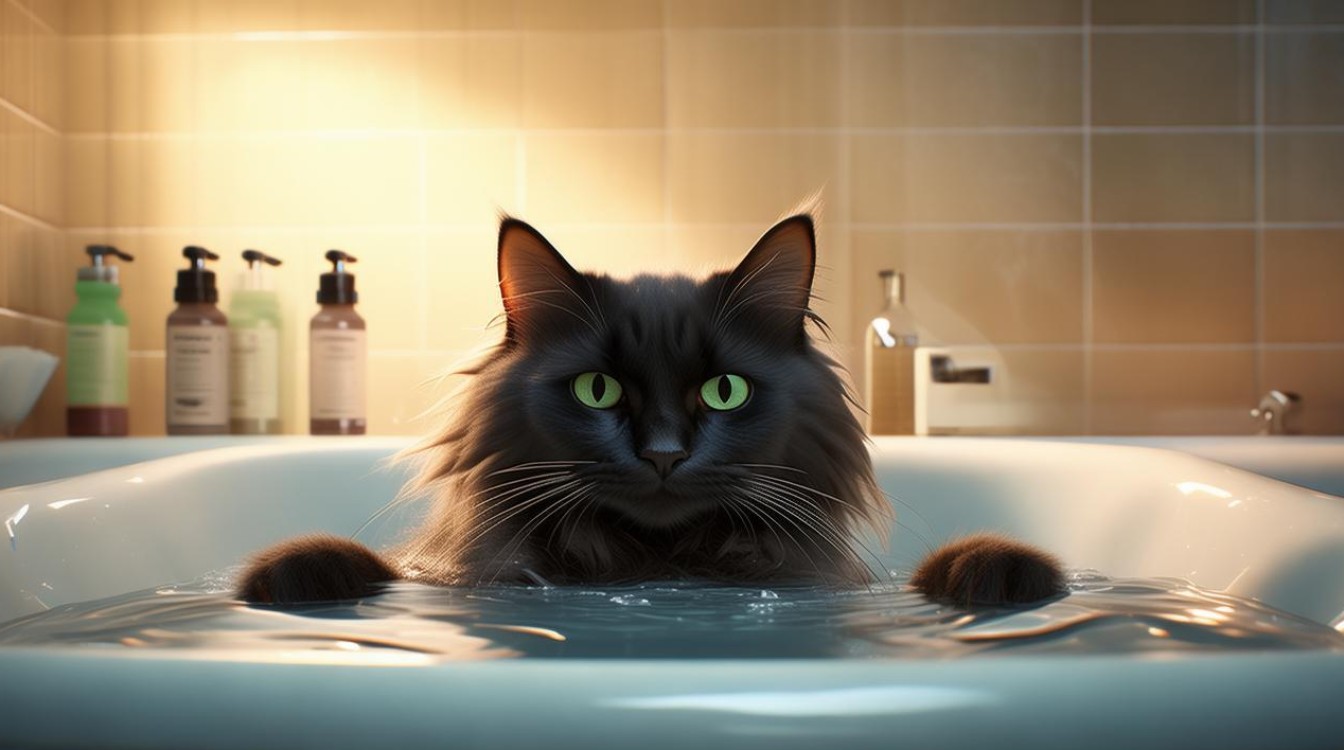 洗澡猫咪为什