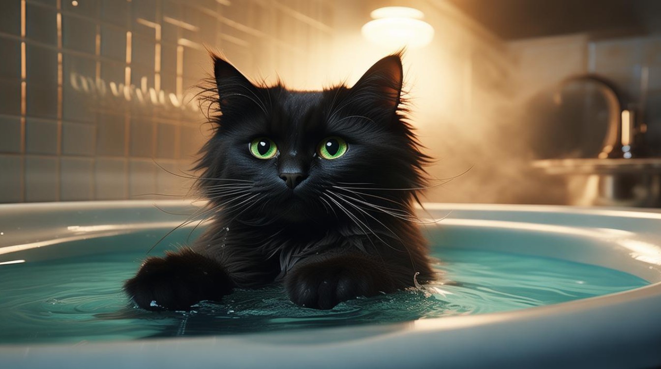 洗澡猫咪为什