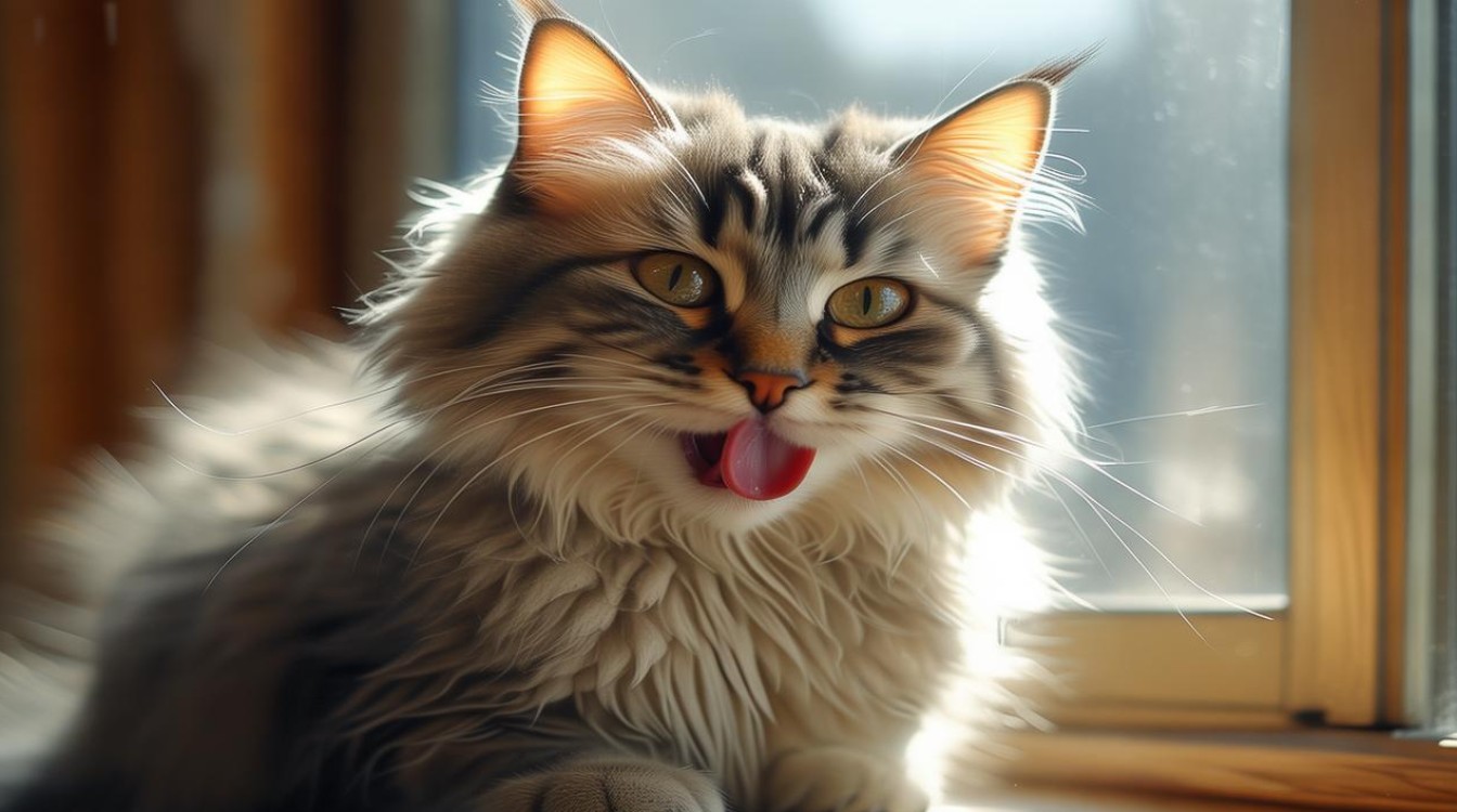 猫咪老是伸舌头