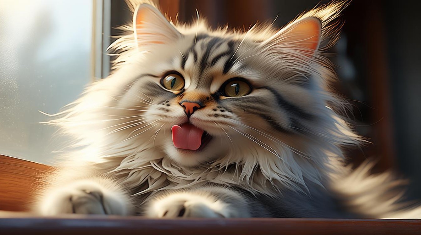 猫咪老是伸舌头