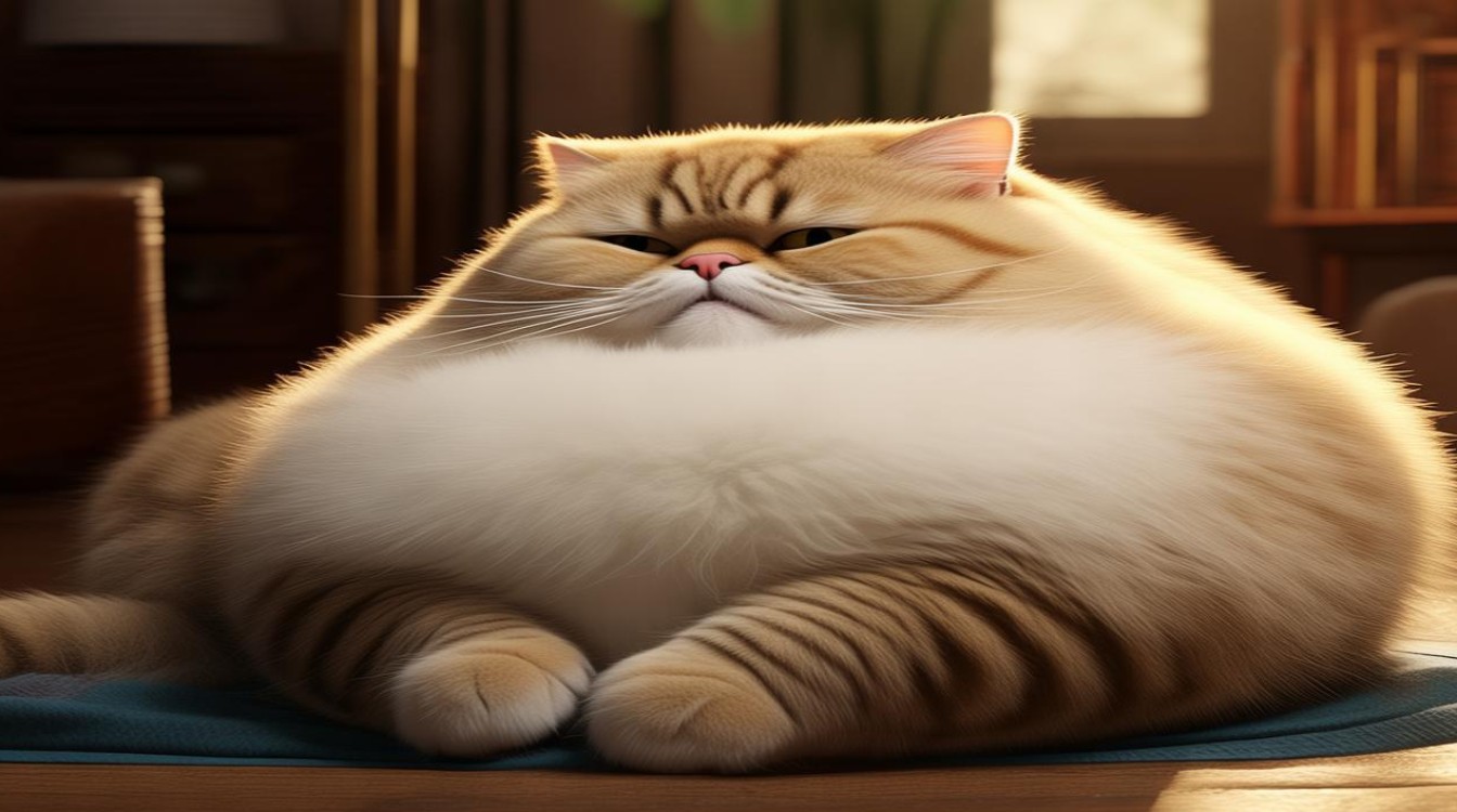 猫咪很能吃很胖