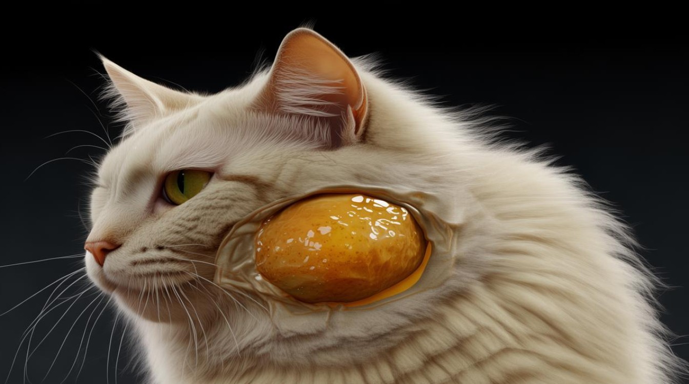 猫咪肚子侧面化脓
