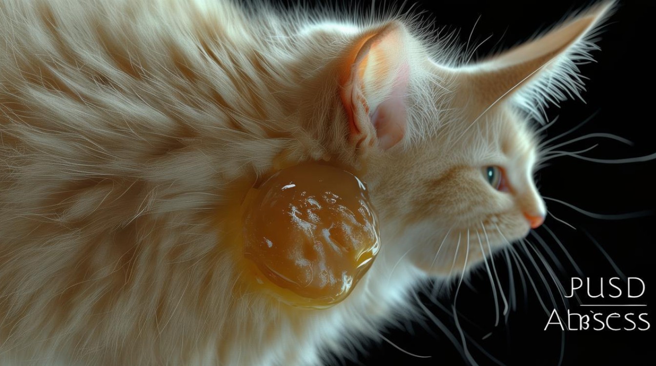 猫咪肚子侧面化脓