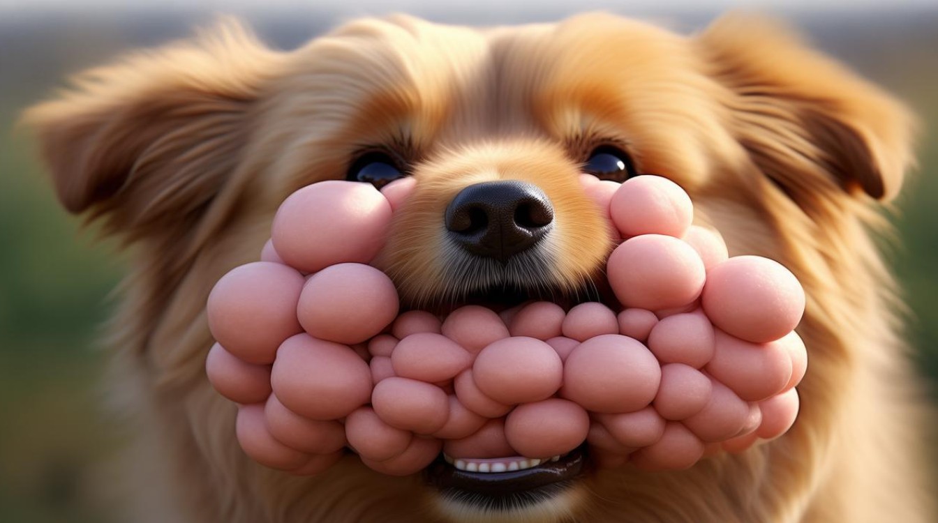 狗狗嘴上长肉球