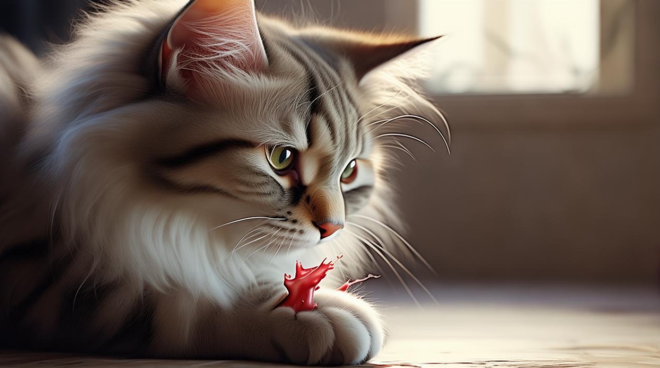猫咪总是舔伤口