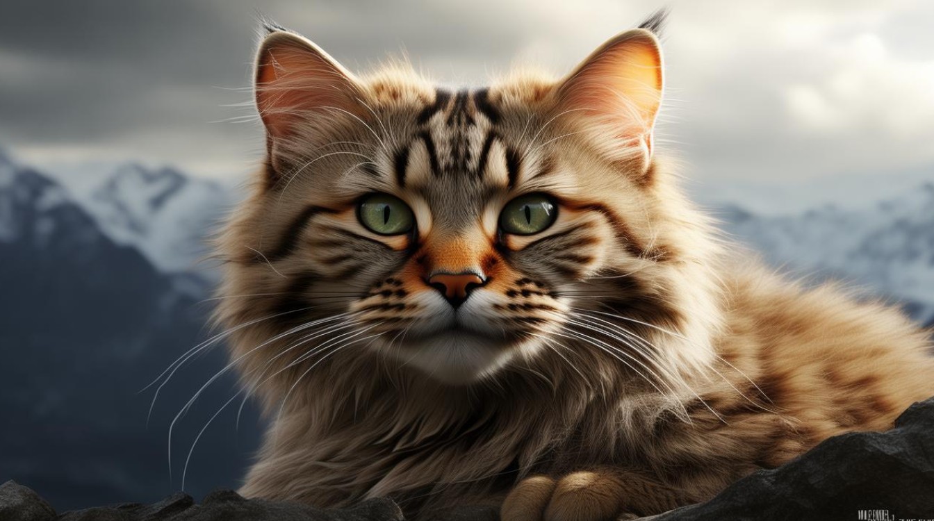 高地猫咪脸上泪痕