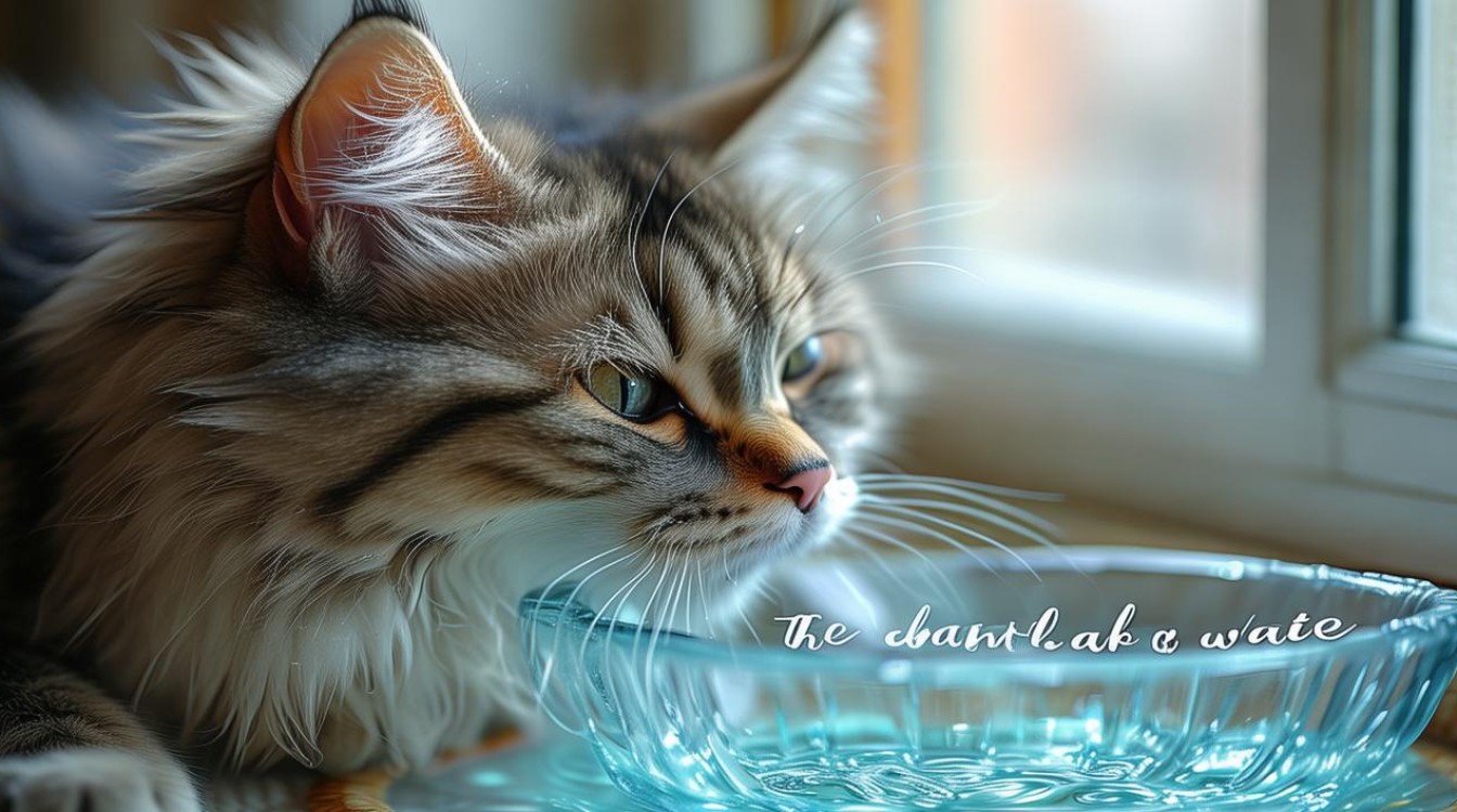 猫咪喝了好多水