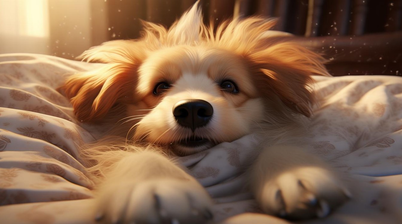 狗狗睡醒揉眼睛