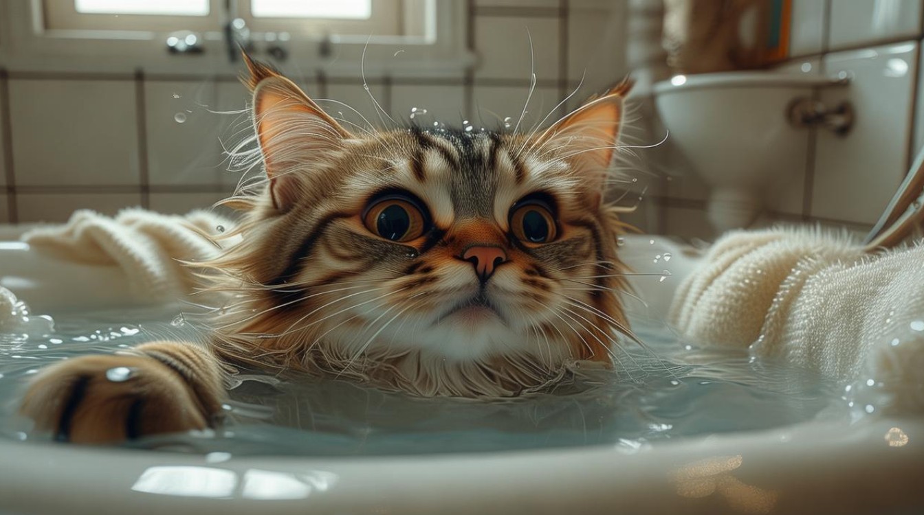 猫咪洗澡什么感受