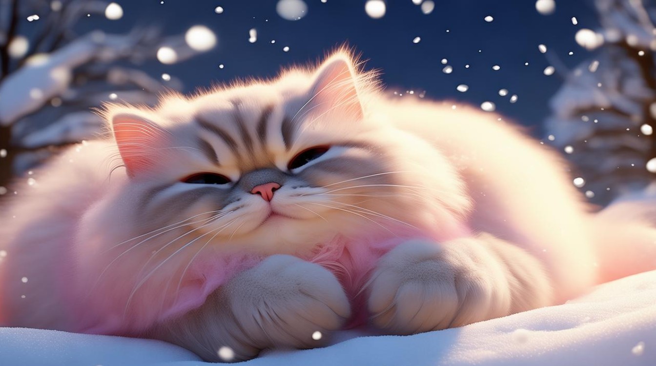 冬天猫咪耳朵热