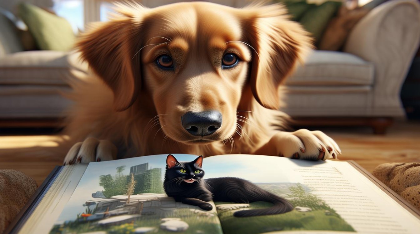 狗狗找猫吃