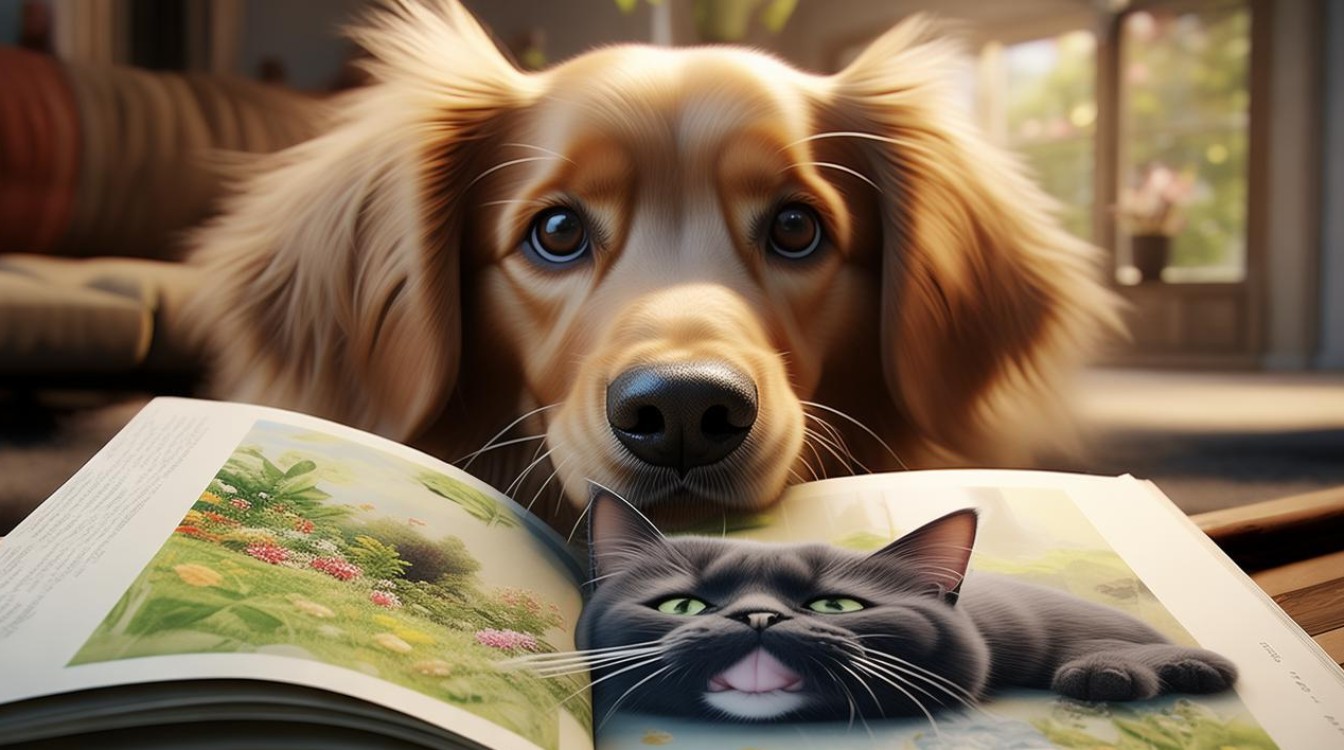狗狗找猫吃