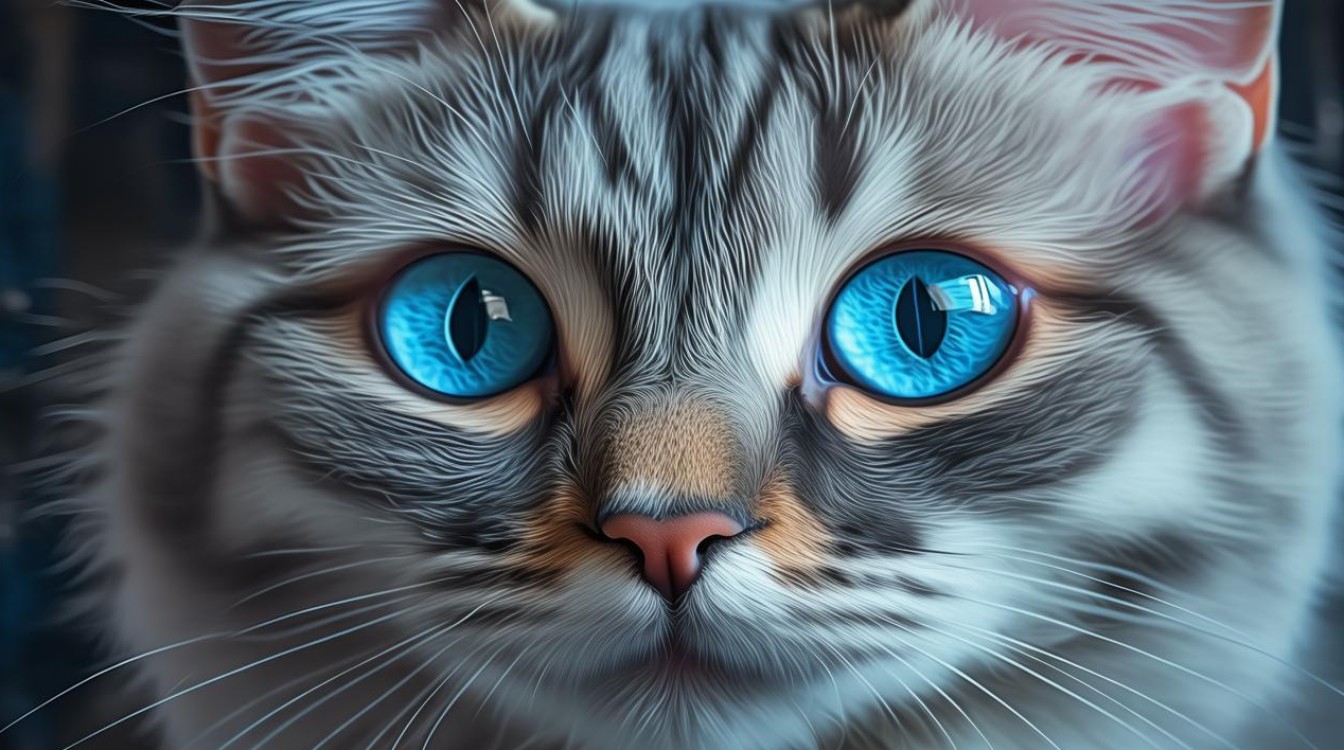 蓝眼睛 猫咪 耳聋