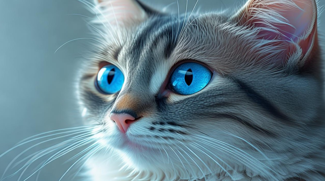 蓝眼睛 猫咪 耳聋
