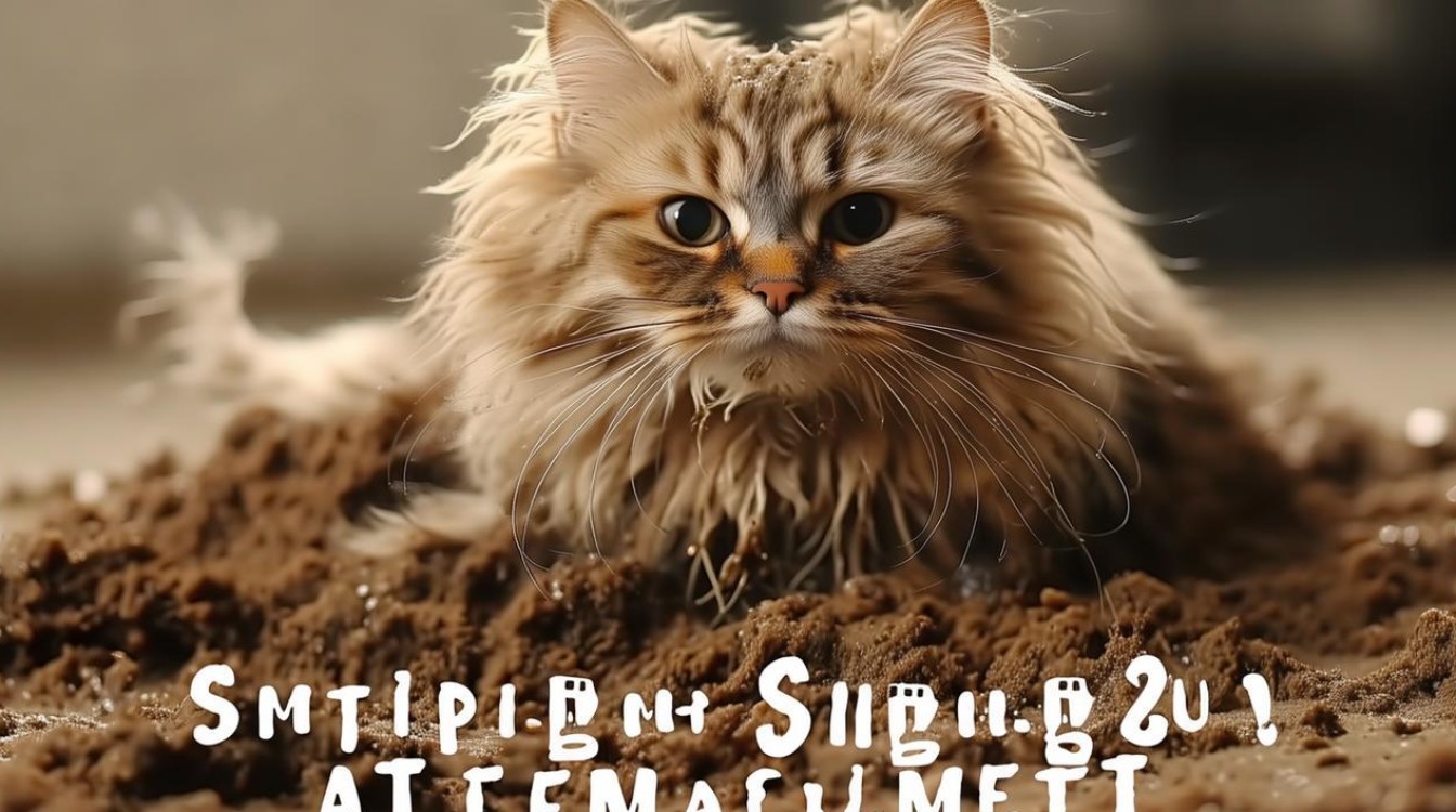 猫咪摔出了屎