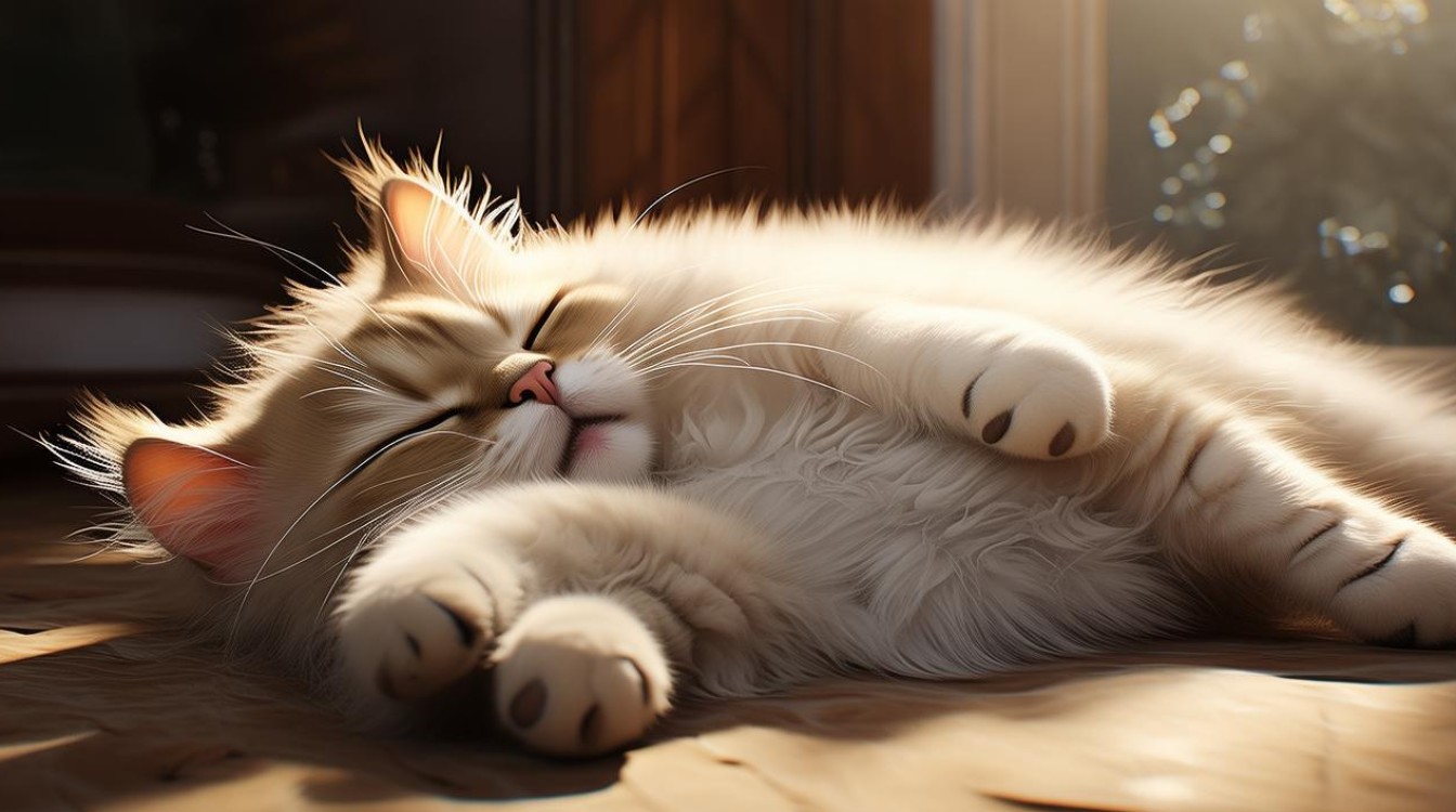 猫咪肚子向上睡觉