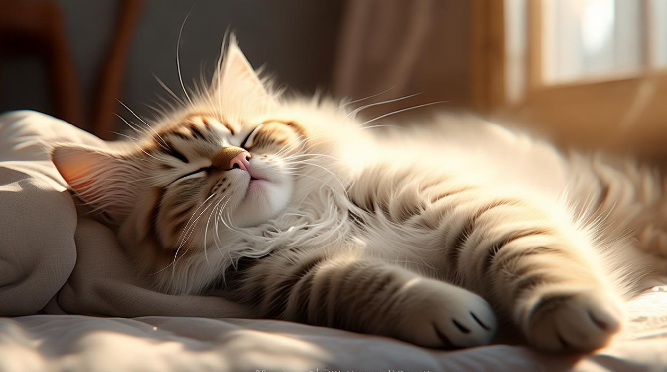 猫咪肚子向上睡觉
