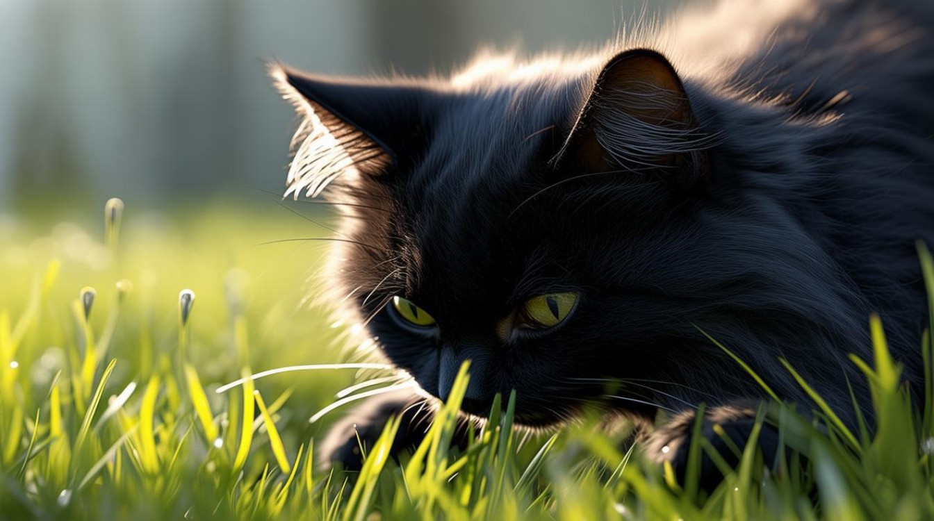 猫咪在地上刨