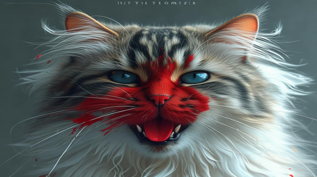 猫咪嘴巴鼻子红