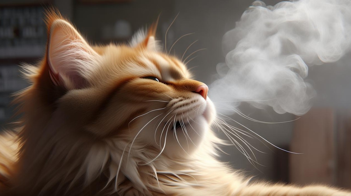 猫咪哈气像喘气