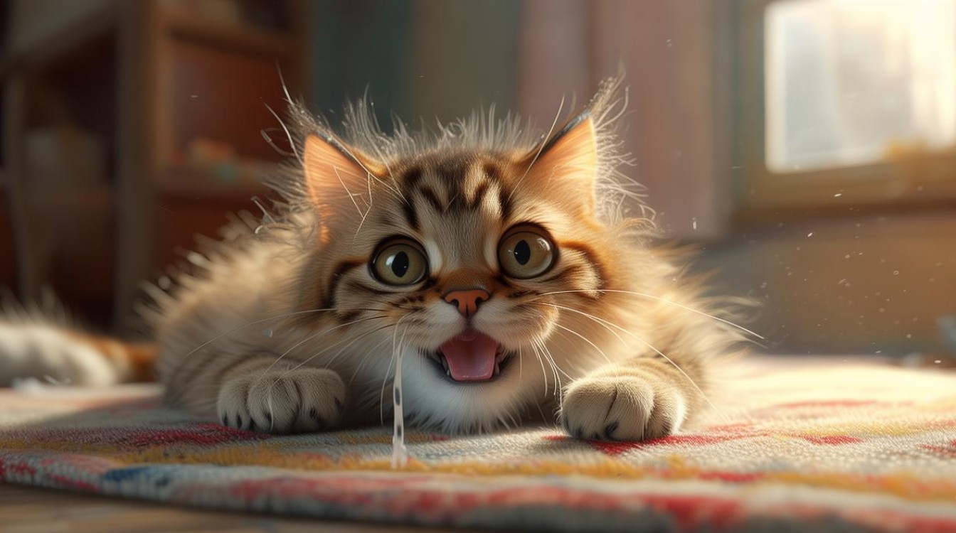 猫咪发烧吐白沫