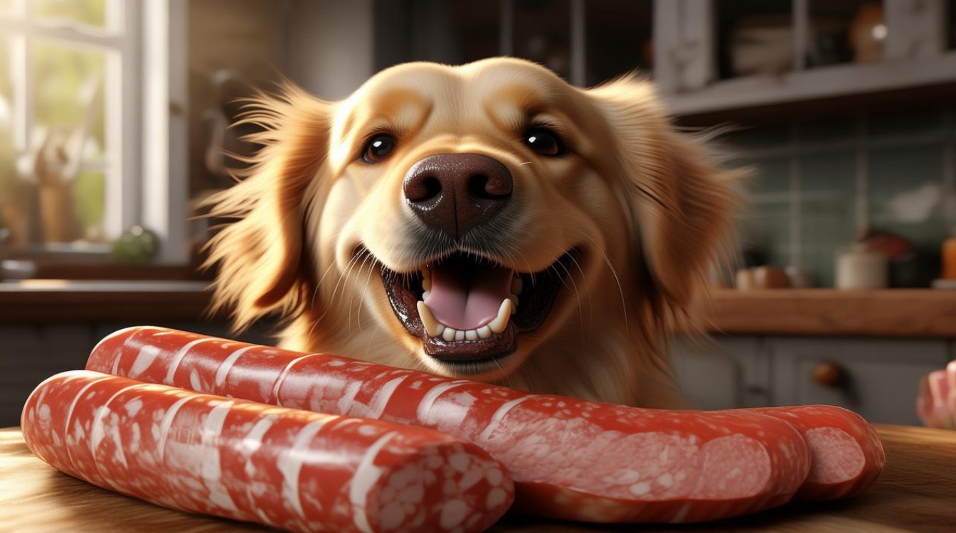 狗狗食用香肠