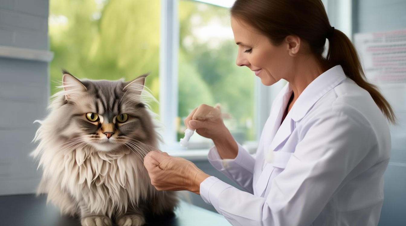 给猫咪挤粉刺