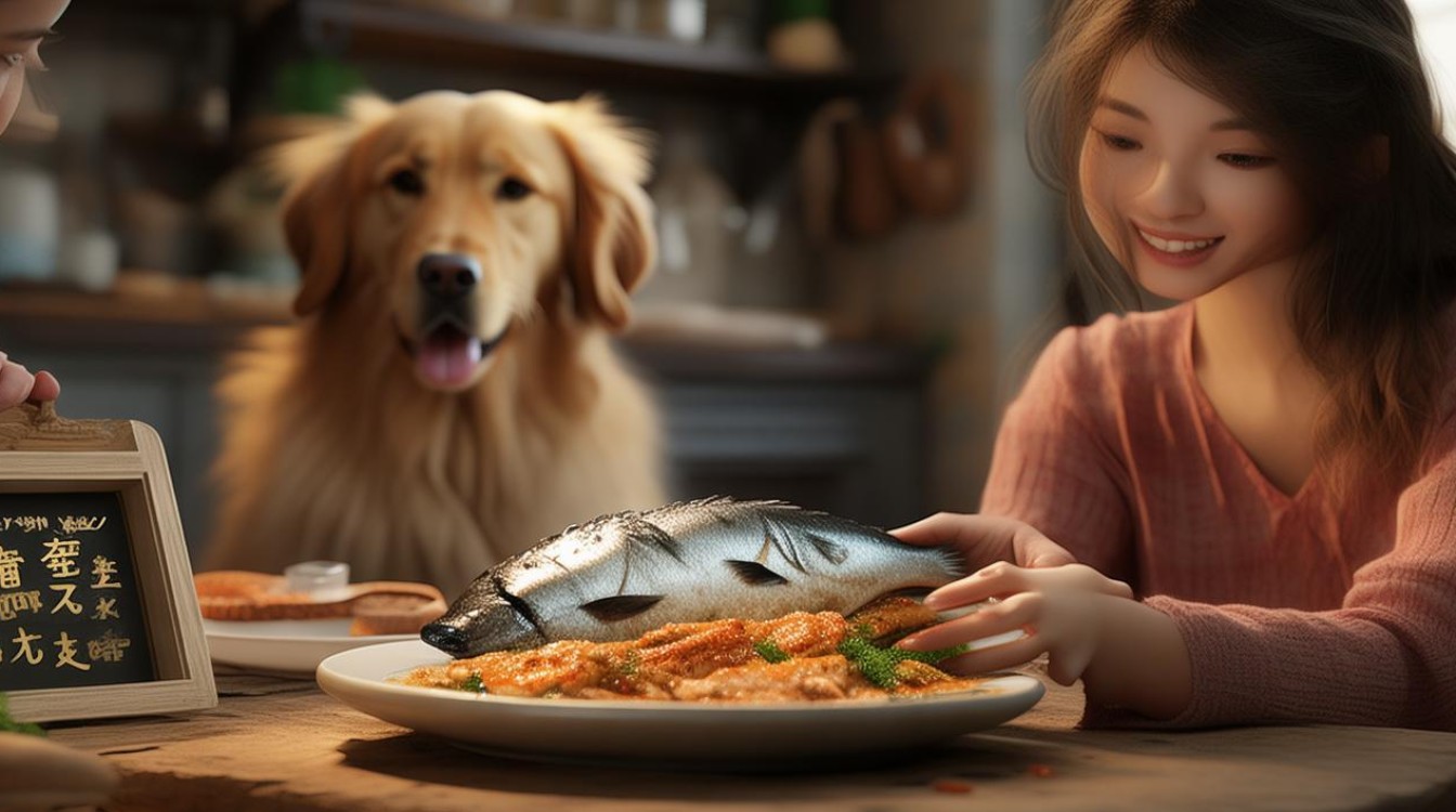 给狗狗吃秋刀鱼