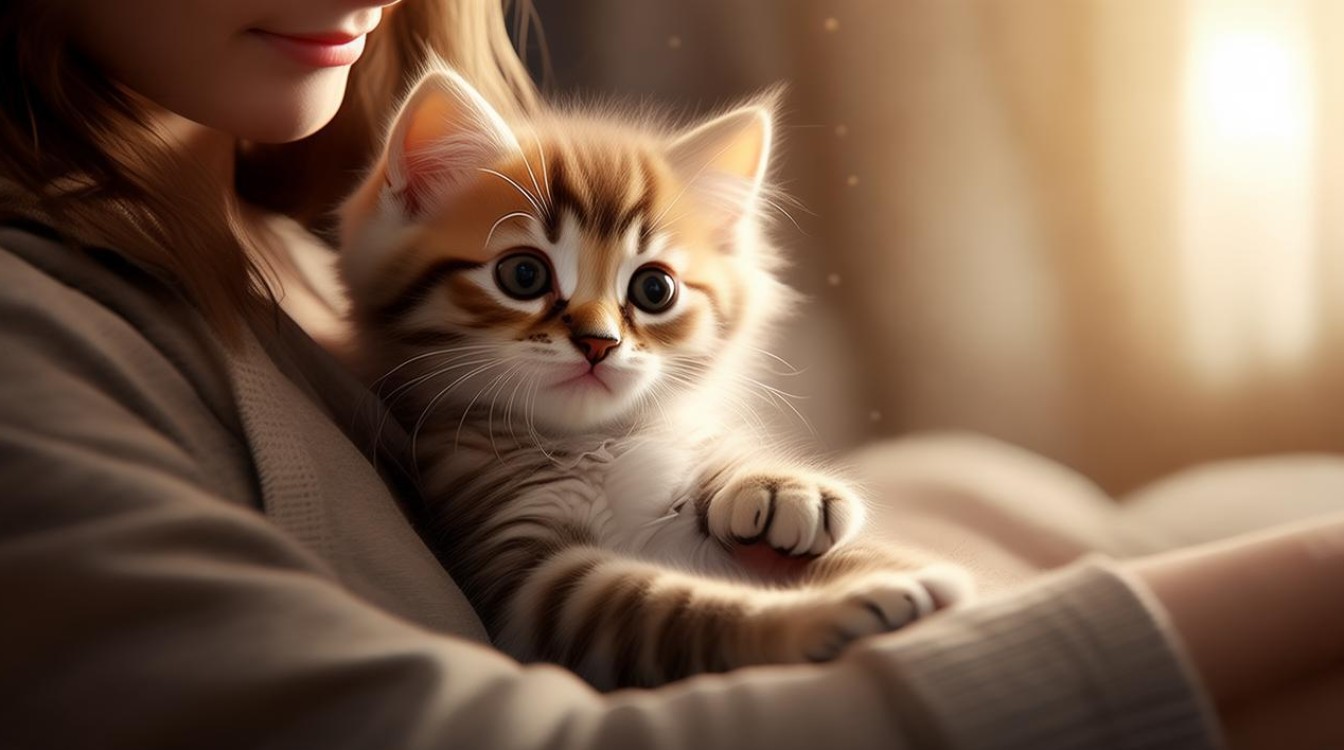 猫咪从小依赖人