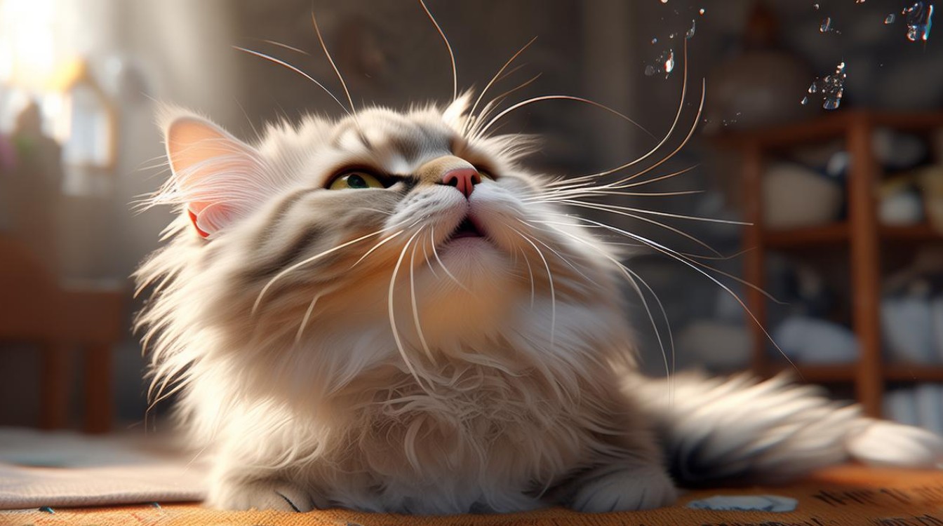 猫咪老么打喷嚏