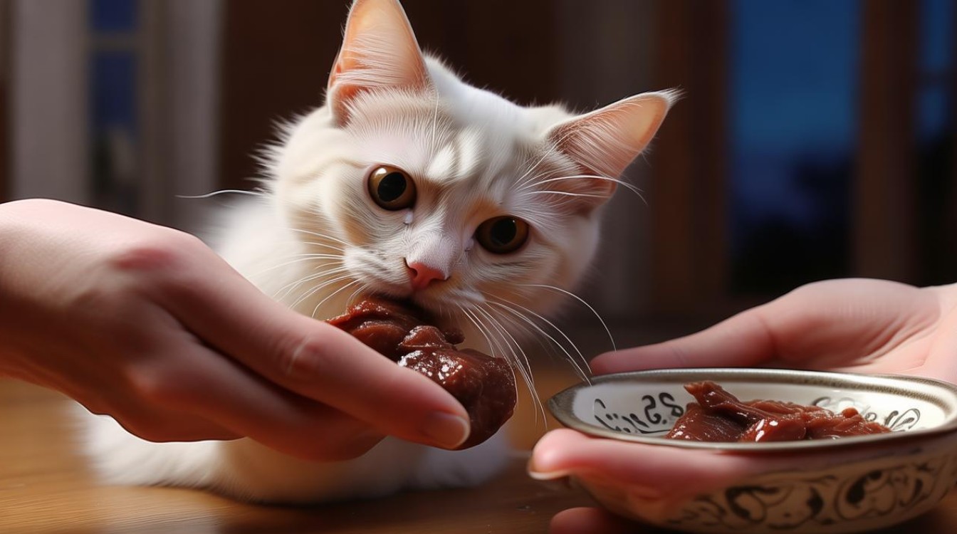 给猫咪吃鸡肝