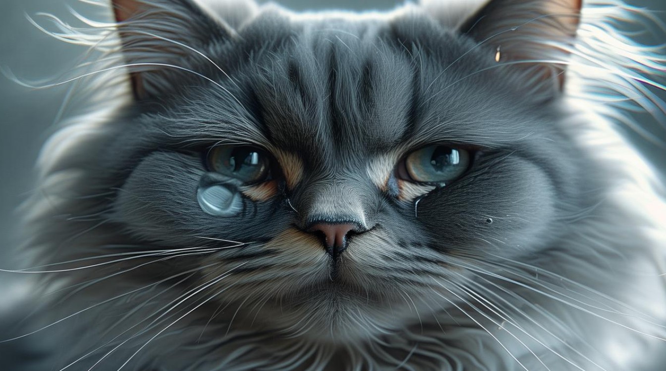 猫咪有点流眼泪