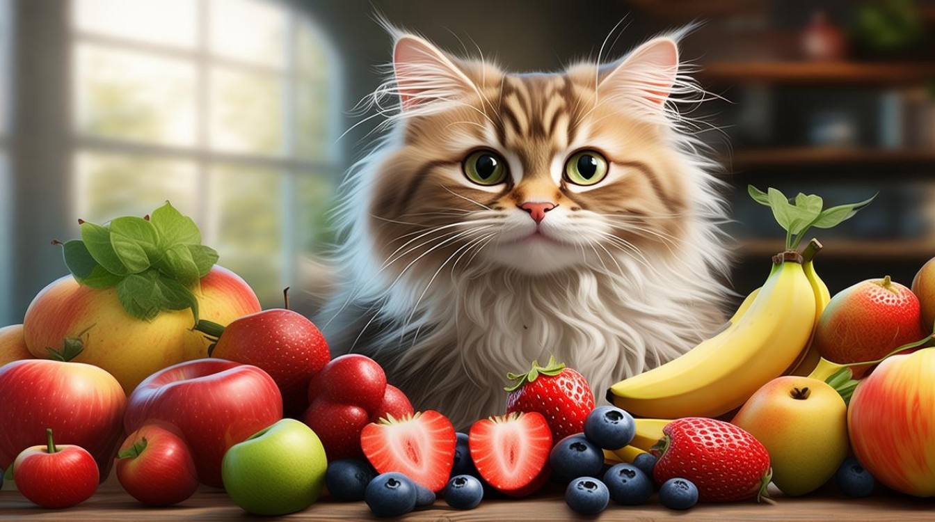 猫咪喜欢各种水果