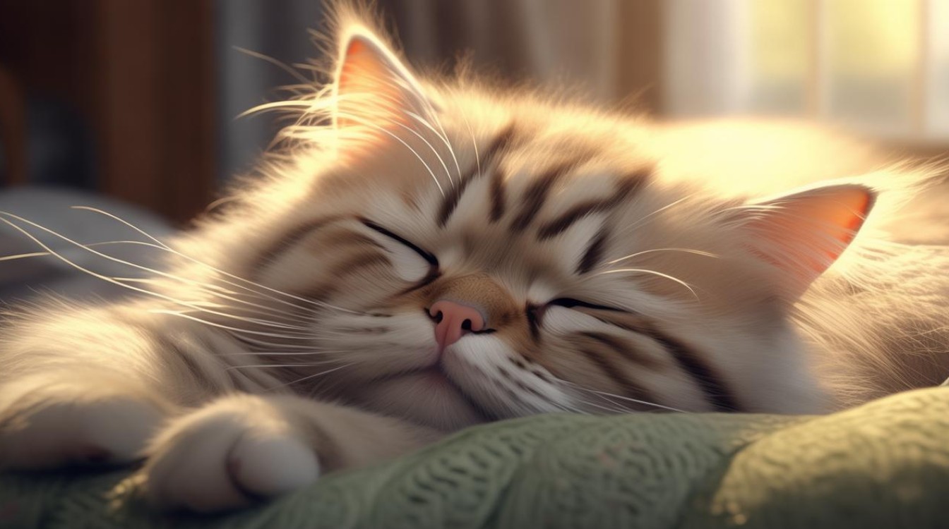 猫咪睡觉露出眼白