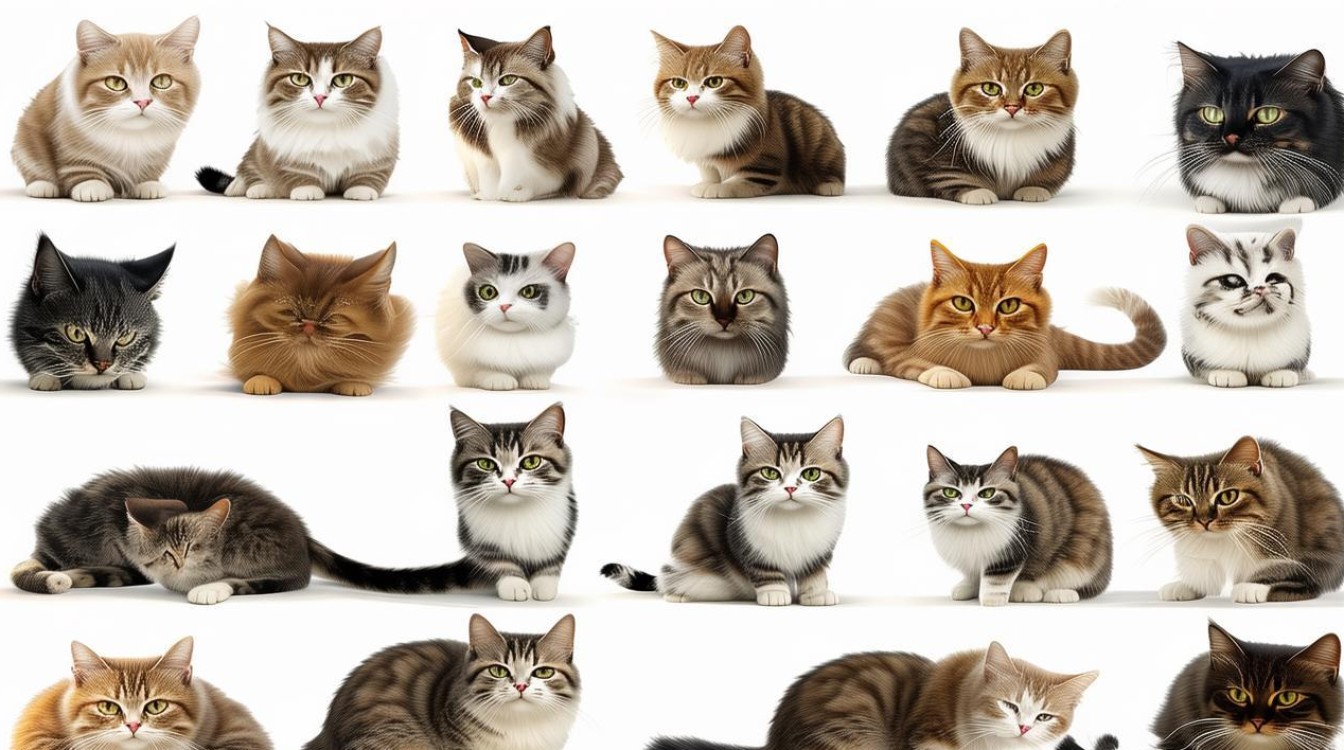 猫咪各种姿势画法