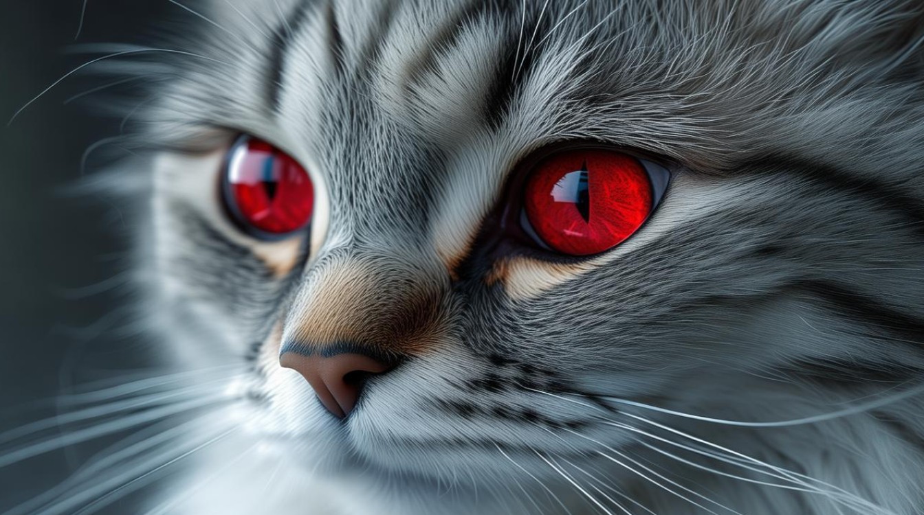 猫咪眼睛颜色变红