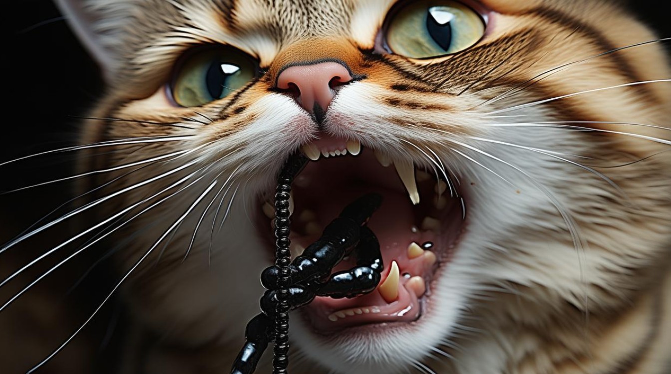 猫咪吐黑色虫卵