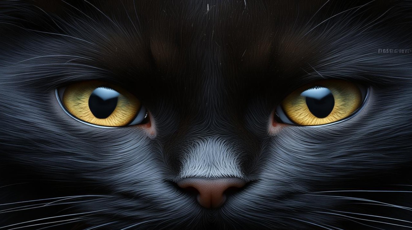 猫咪黑瞳孔很小