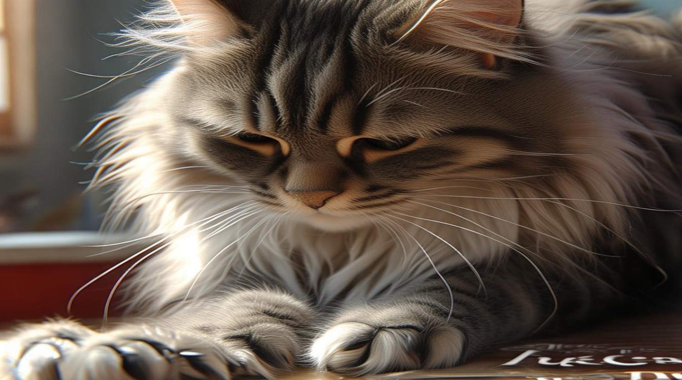 猫咪老舔爪子