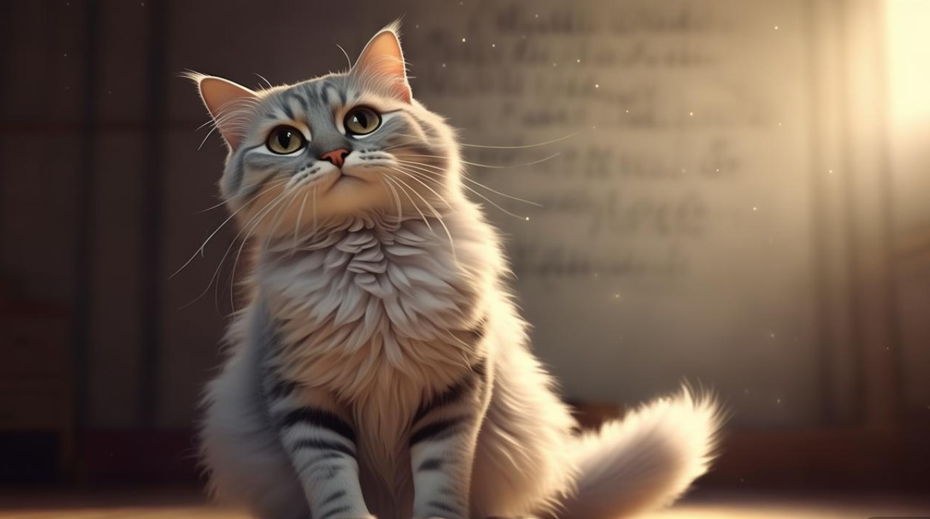 猫咪缓慢摆尾巴