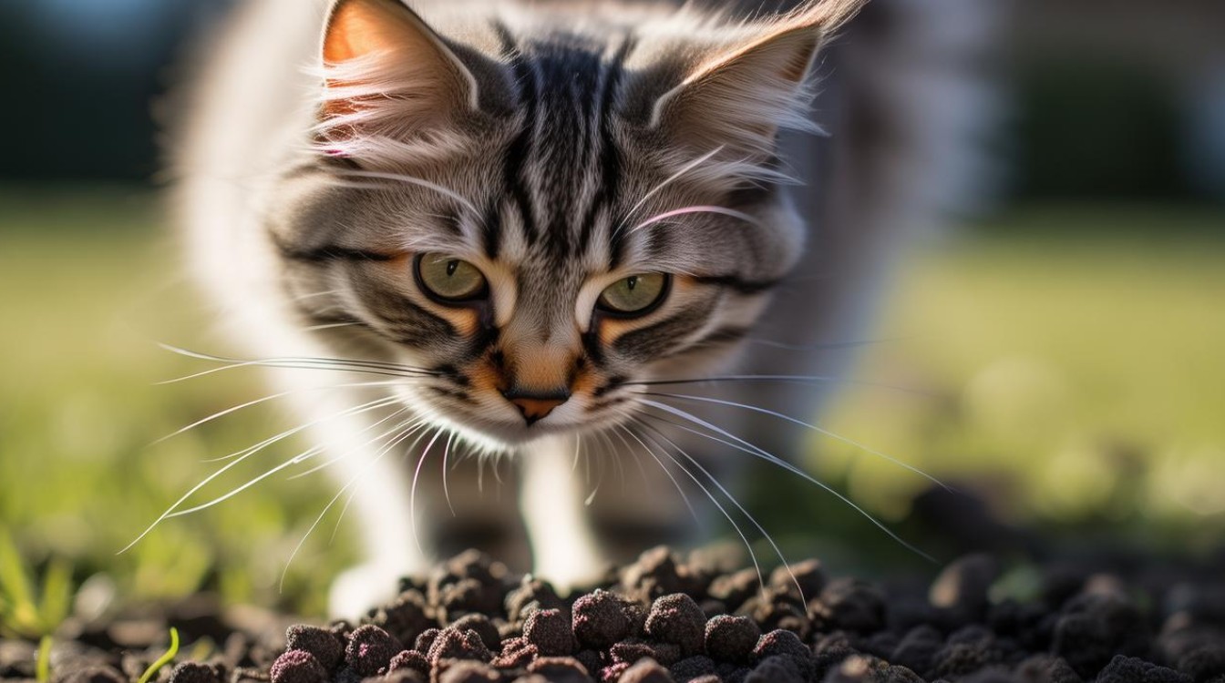 猫咪闻狗屎粑粑