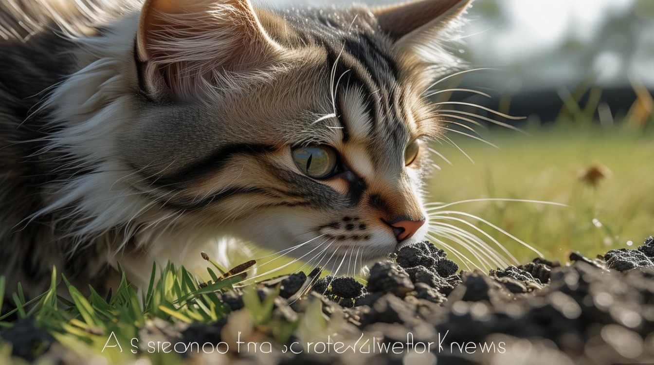 猫咪闻狗屎粑粑