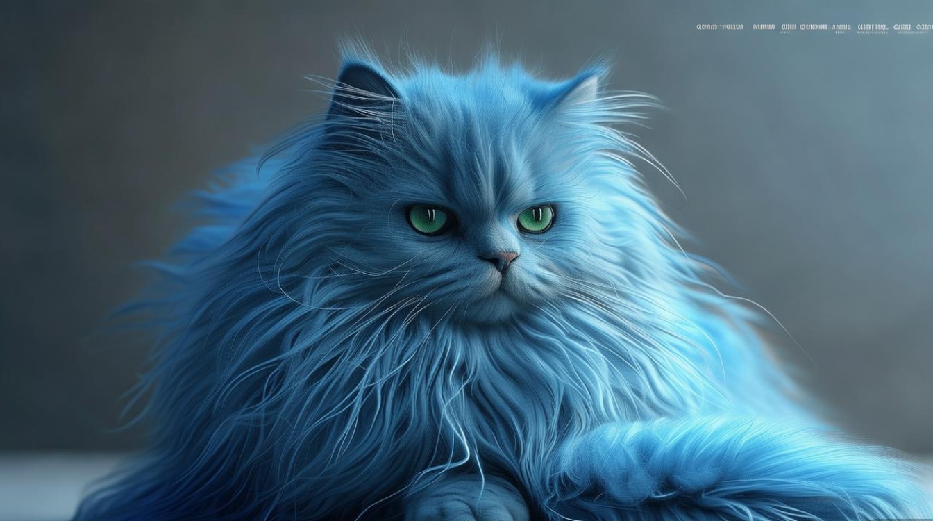 蓝色毛的猫咪