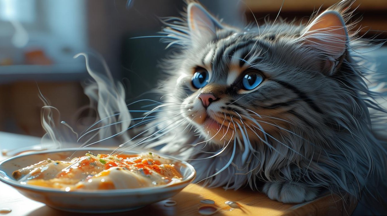 猫咪吃食有眼泪