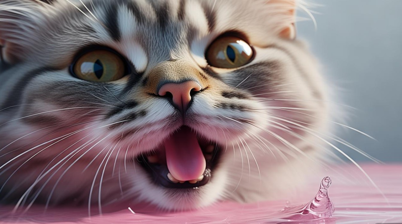 猫咪吐粉红水