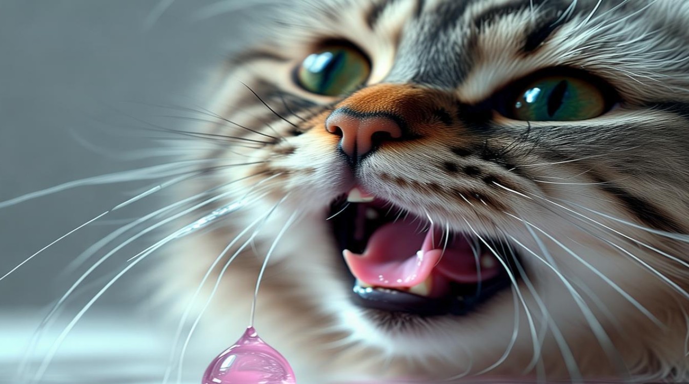 猫咪吐粉红水