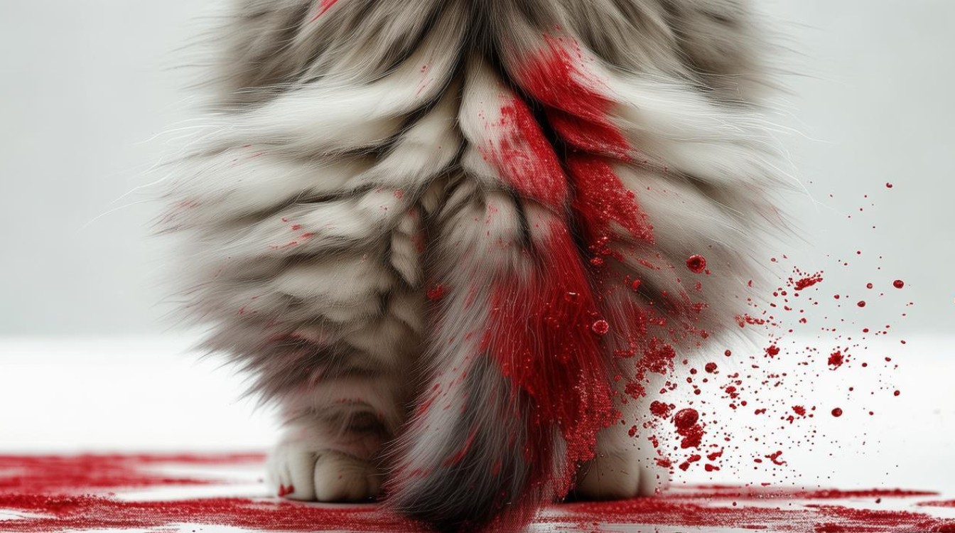 猫咪屁股脏 红