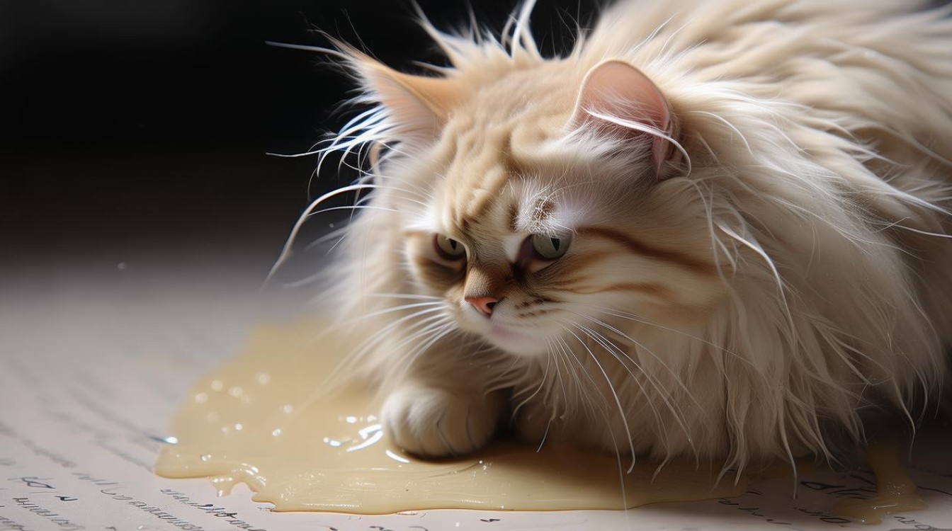猫咪 糊状物 吐