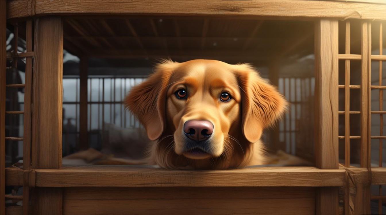 狗狗不愿待笼子